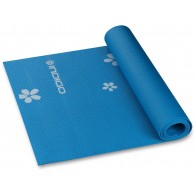 Коврик для йоги и фитнеса INDIGO PVC с рисунком Цветы YG03P 173*61*0,3 см Синий
